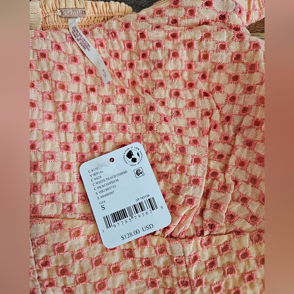 Free People Berry Kiss Eyelet Off The Shoulder Mini Dress - Picture 9 of 13